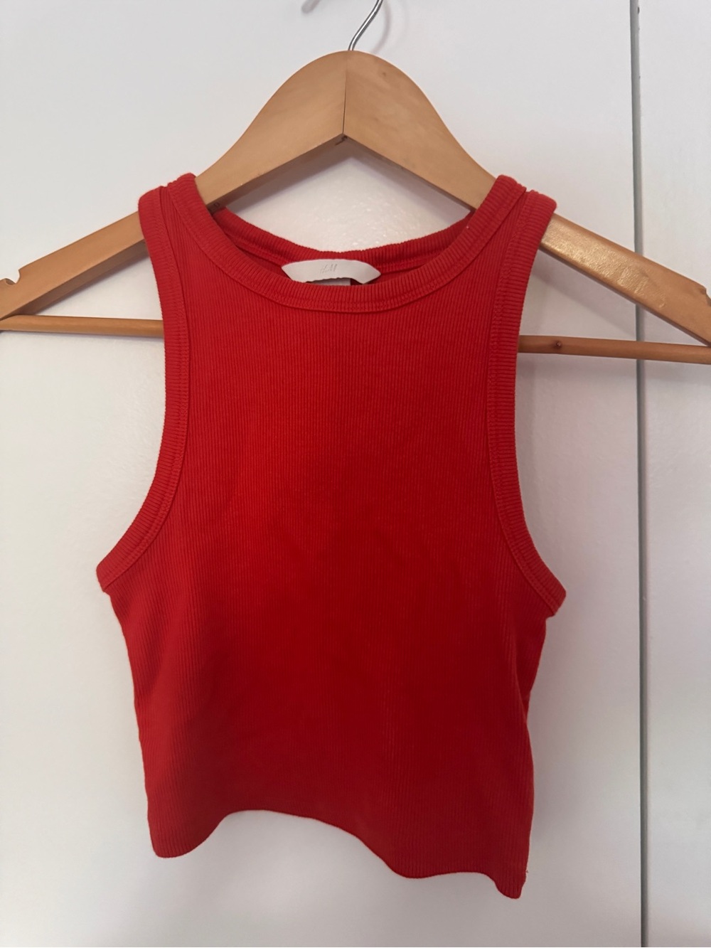 H&M Ribbed Red Tank Top - size XS